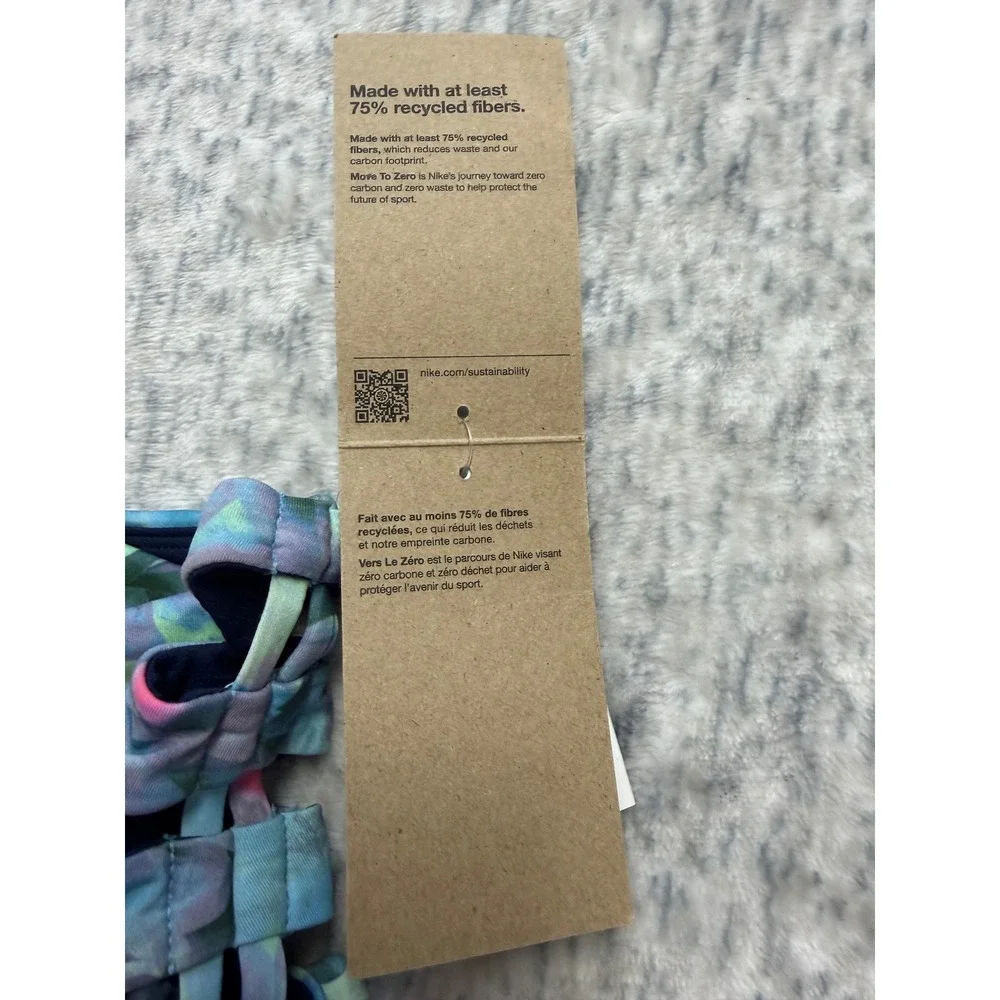 Nike Swim NESSE285 Women High Waist Strappy Bikini Bottom Blue‎ Floral L